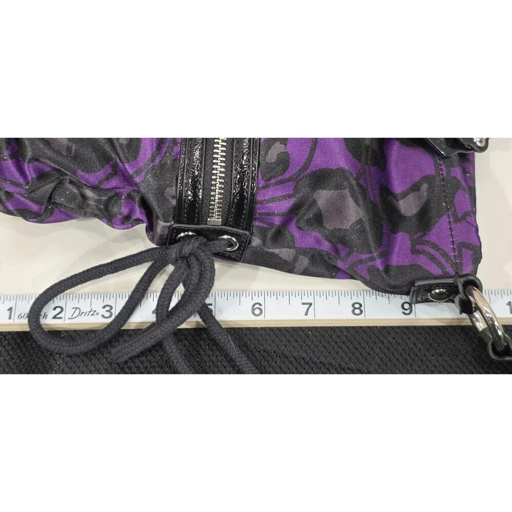 Coach Y2K Poppy Daisy Ocelot Glam Tote Purple Leopard Print Glitter Indie Sleaze - Picture 15 of 16